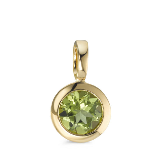 Vedhæng 750/18K guld Peridot Ø8 mm