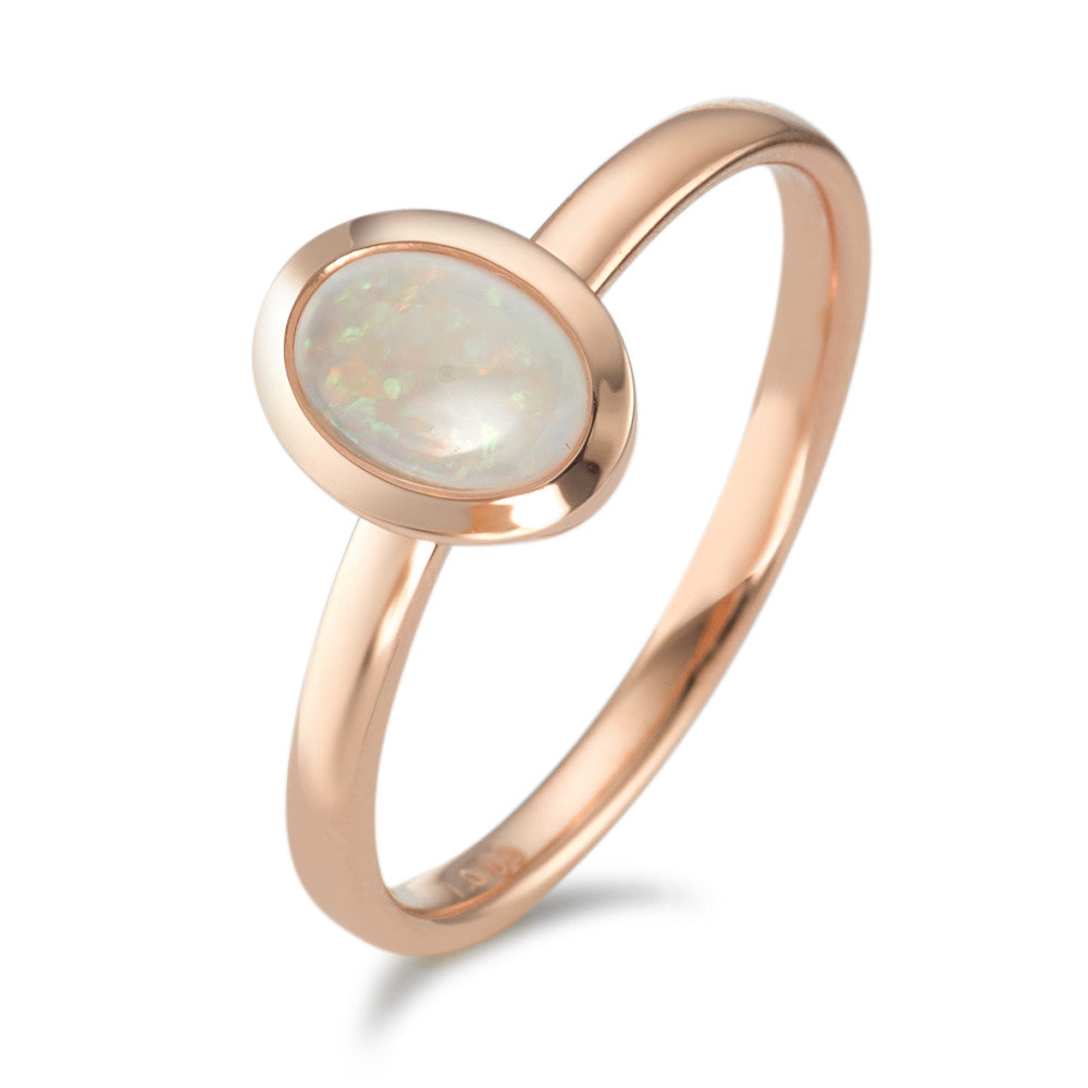 Fingerring 750/18K rødguld Opal