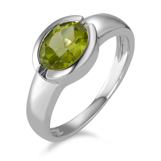 Fingerring 375/9K hvidguld Peridot