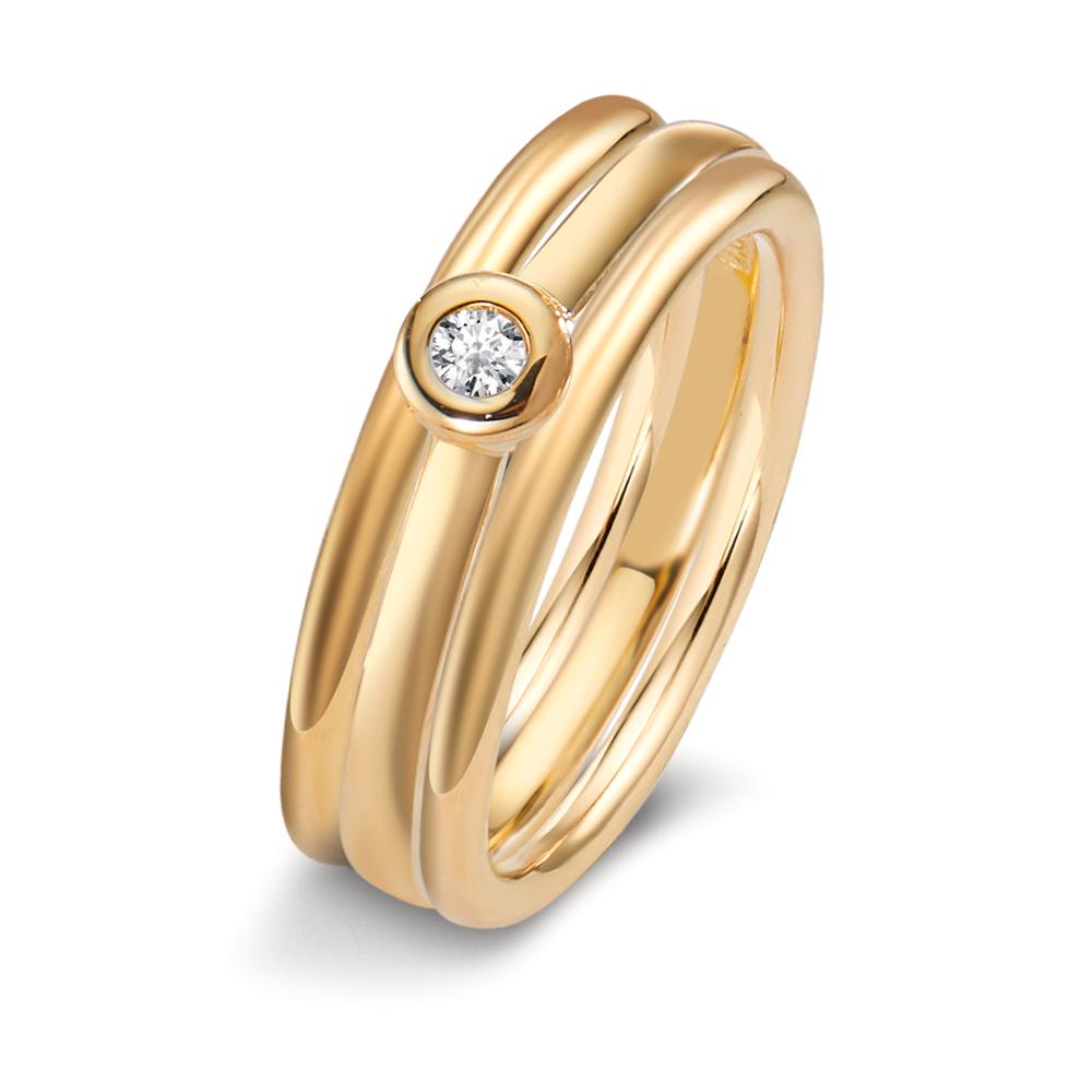 Solitaire ring 750/18K guld Diamant 0.03 ct, w-si