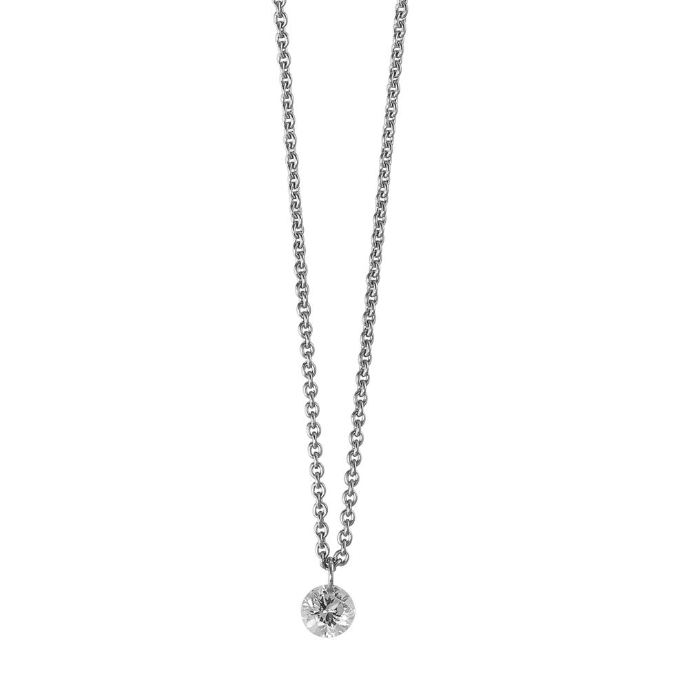 Collier 750/18K hvidguld Diamant 0.06 ct 42 cm