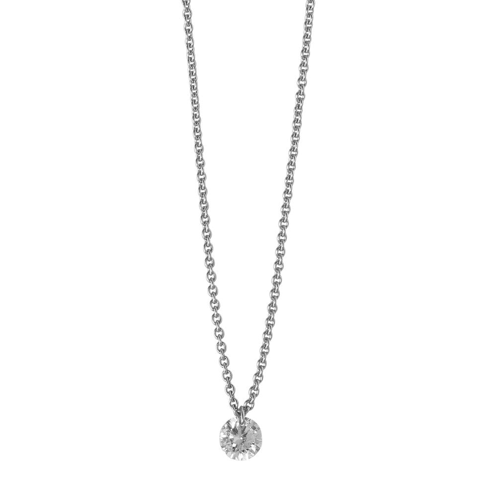 Collier 750/18K hvidguld Diamant 0.10 ct 42 cm