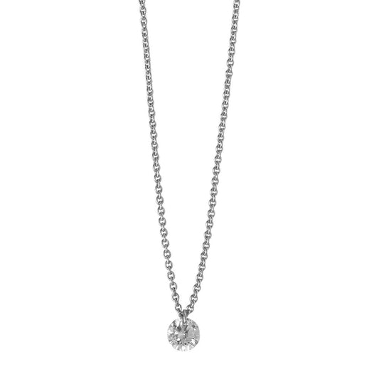 Collier 750/18K hvidguld Diamant 0.10 ct 42 cm