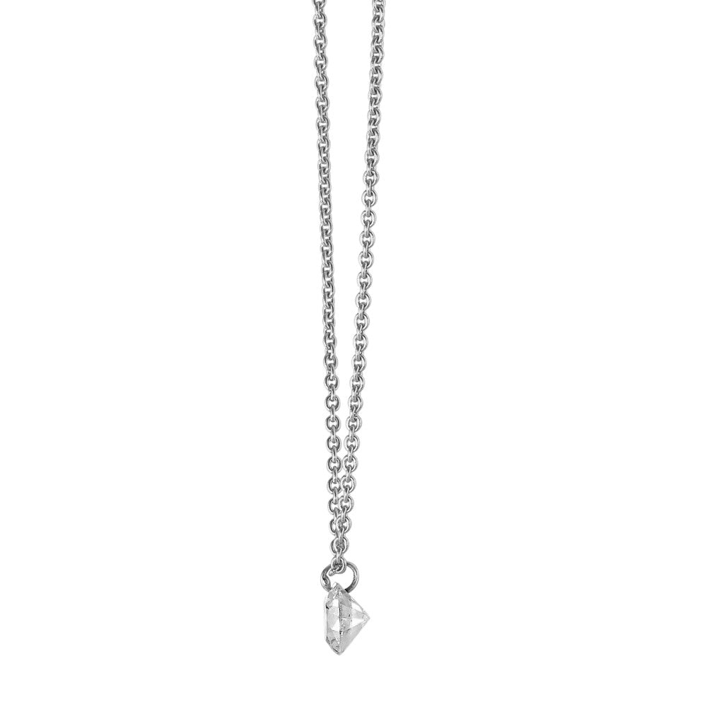 Collier 750/18K hvidguld Diamant 0.10 ct 42 cm