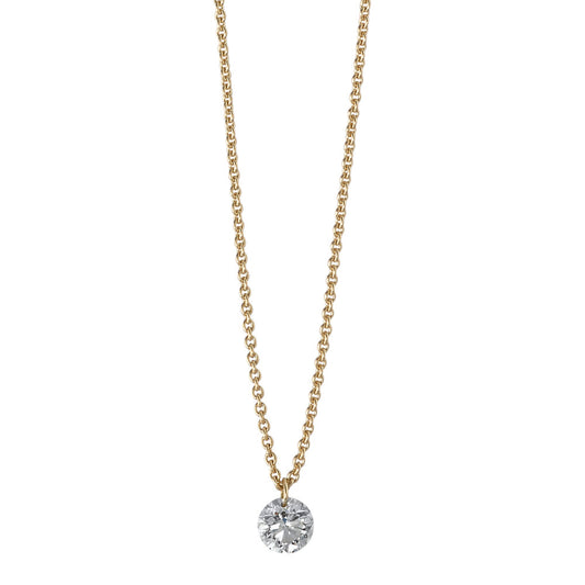 Collier 750/18K guld Diamant 0.15 ct 42 cm