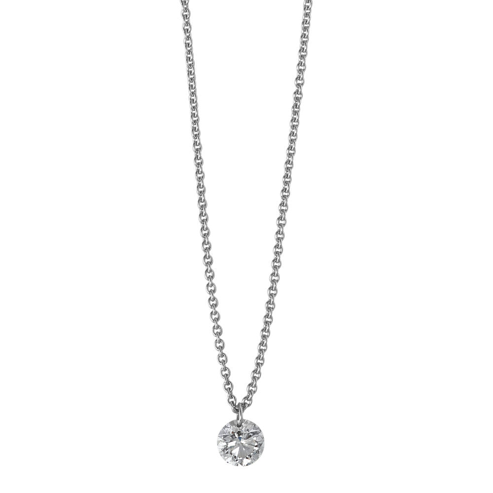 Collier 750/18K hvidguld Diamant 0.15 ct 42 cm