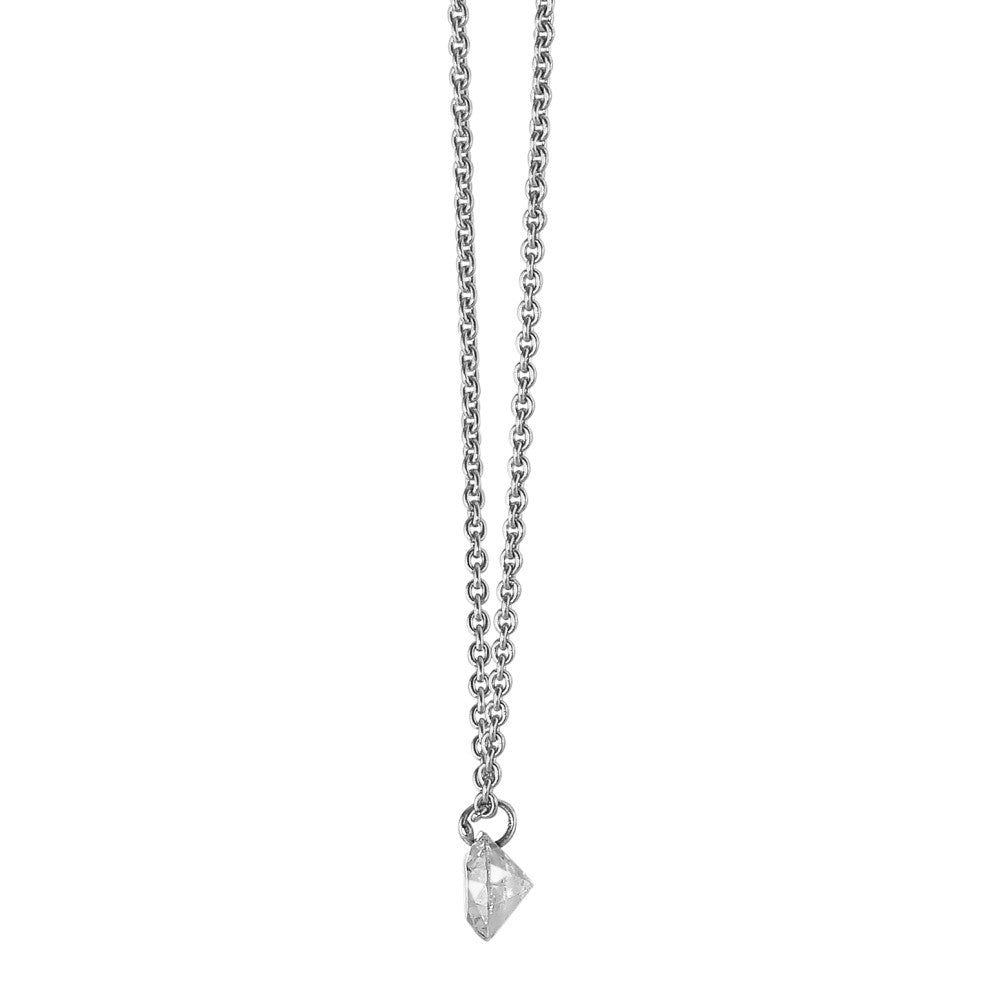 Collier 750/18K hvidguld Diamant 0.15 ct 42 cm