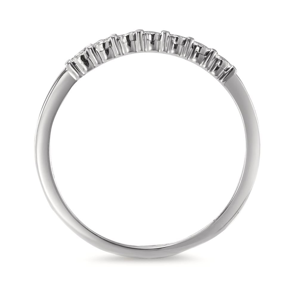 Memory ring 585/14 K hvidguld Diamant 0.03 ct, 7 Sten , w-si