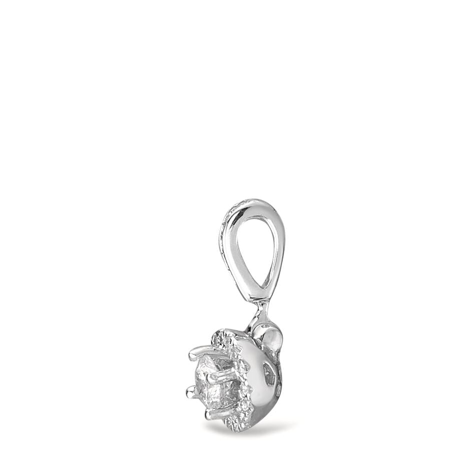 Vedhæng 750/18K hvidguld Diamant 0.16 ct, w-si Ø5.5 mm