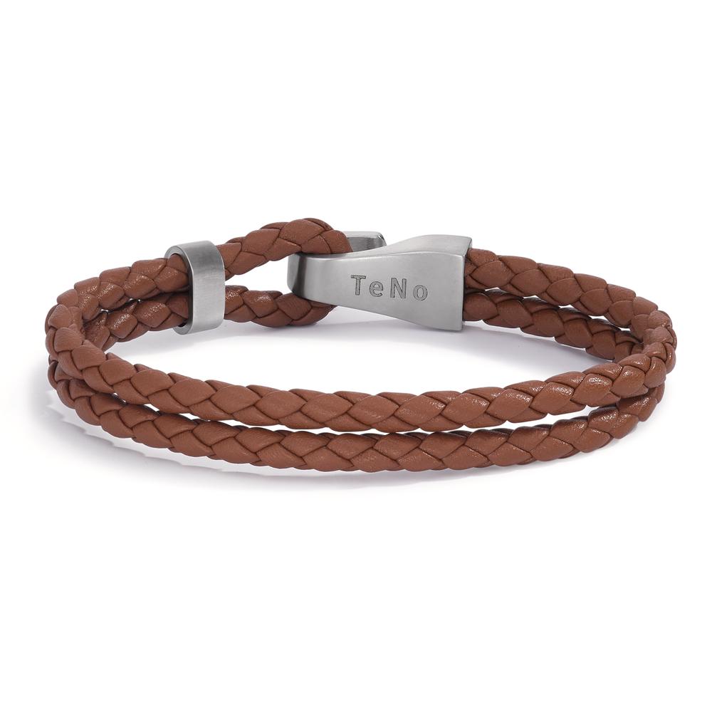 Armbånd Rustfrit stål, Læder 21 cm