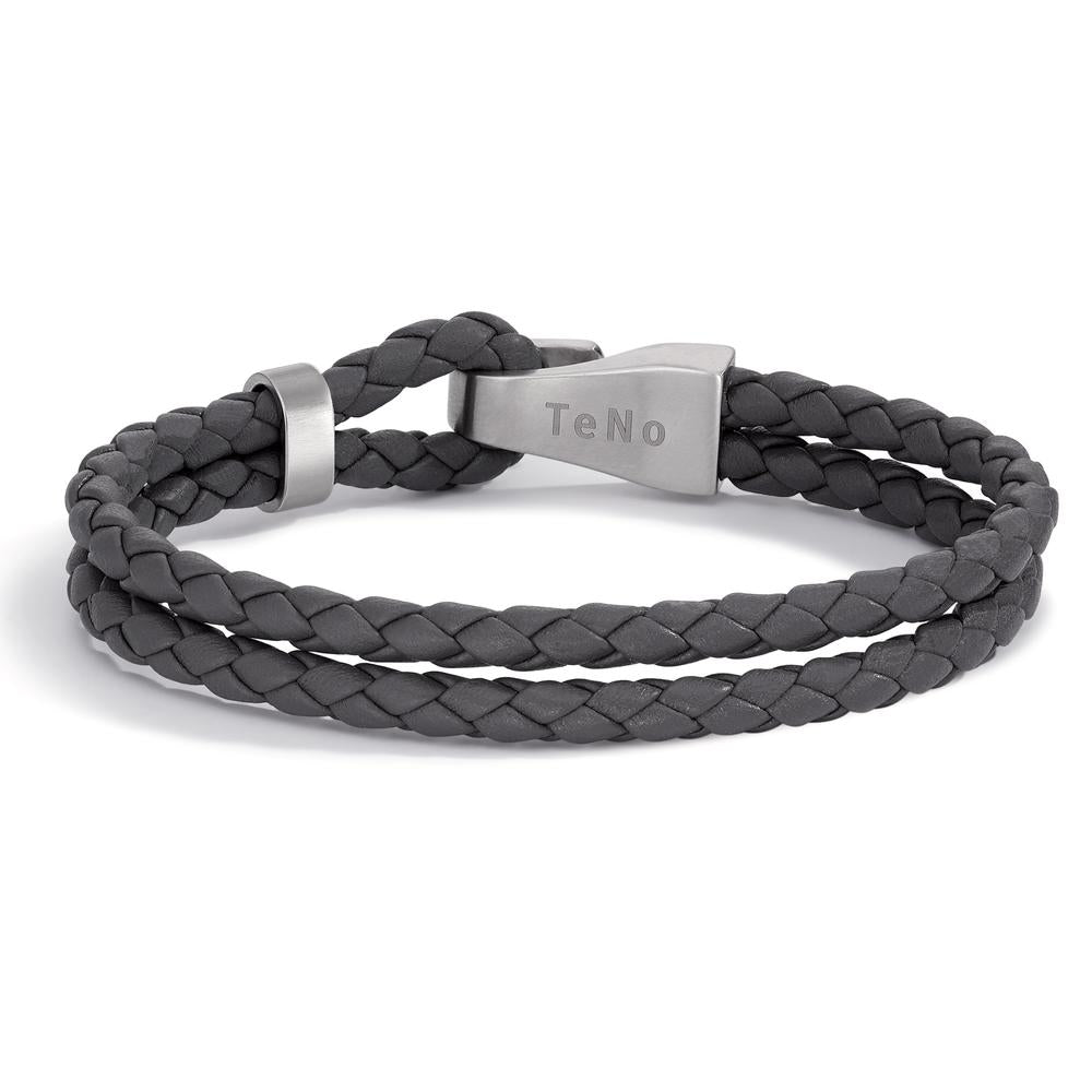 Armbånd Rustfrit stål, Læder 21 cm