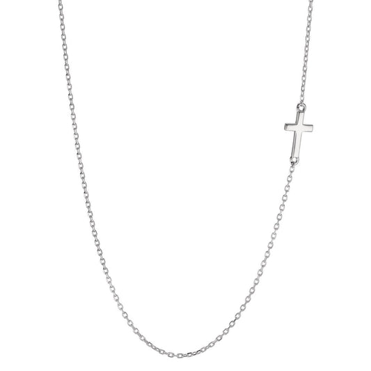 Collier Sølv rhodineret Kryds 40-43 cm