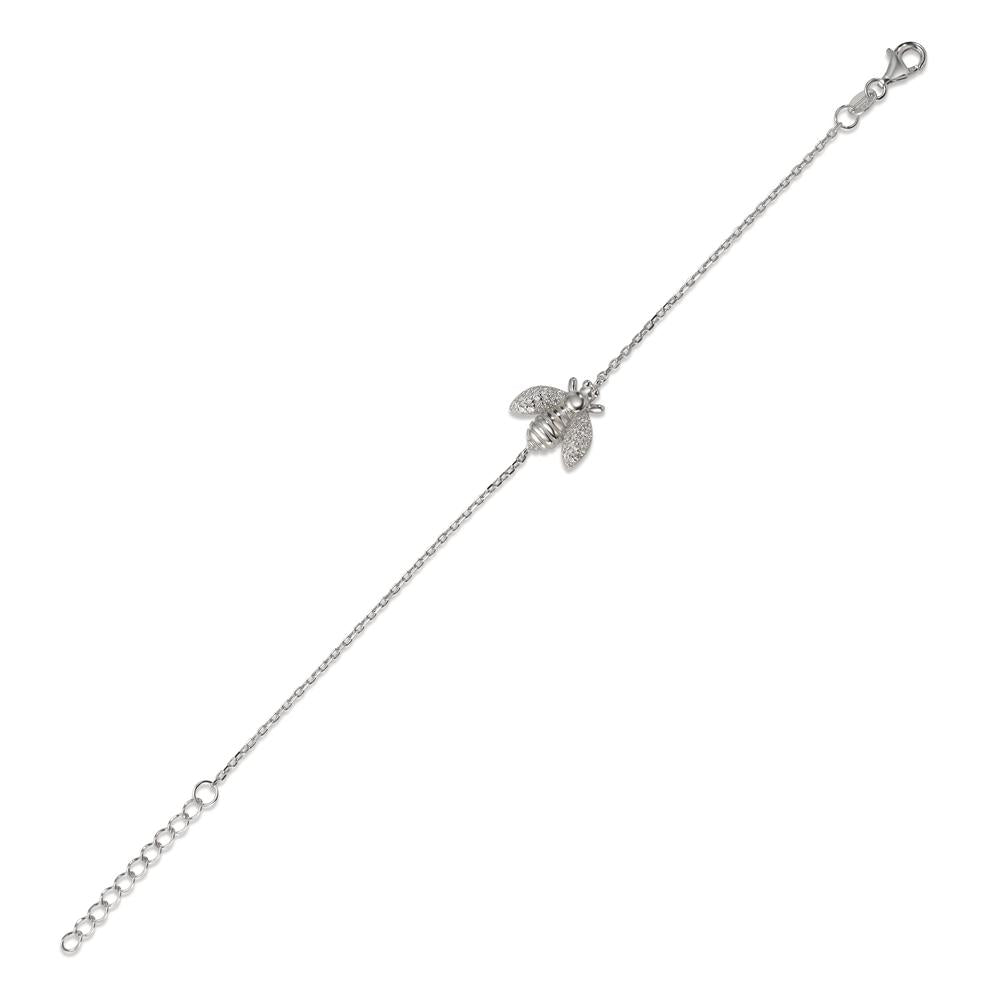 Armbånd Sølv Zirconia rhodineret Bi 16-19 cm Ø14 mm