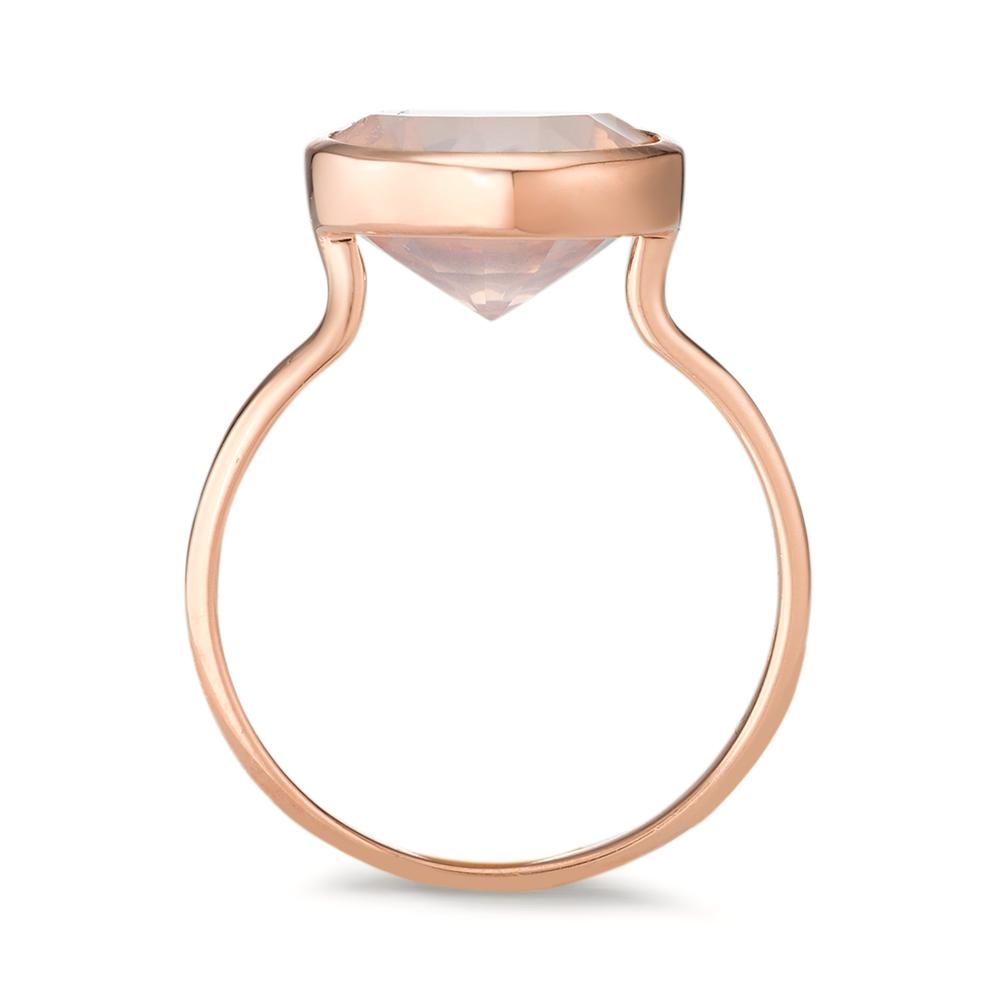 Fingerring Sølv Rosenkvarts rose forgyldt Ø11.5 mm