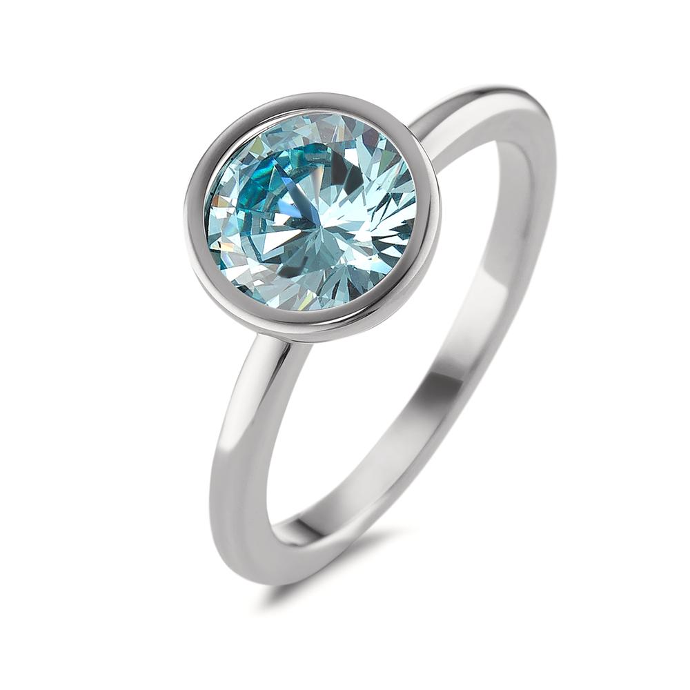 Ringe Rustfrit stål Zirconia aqua Ø9.5 mm