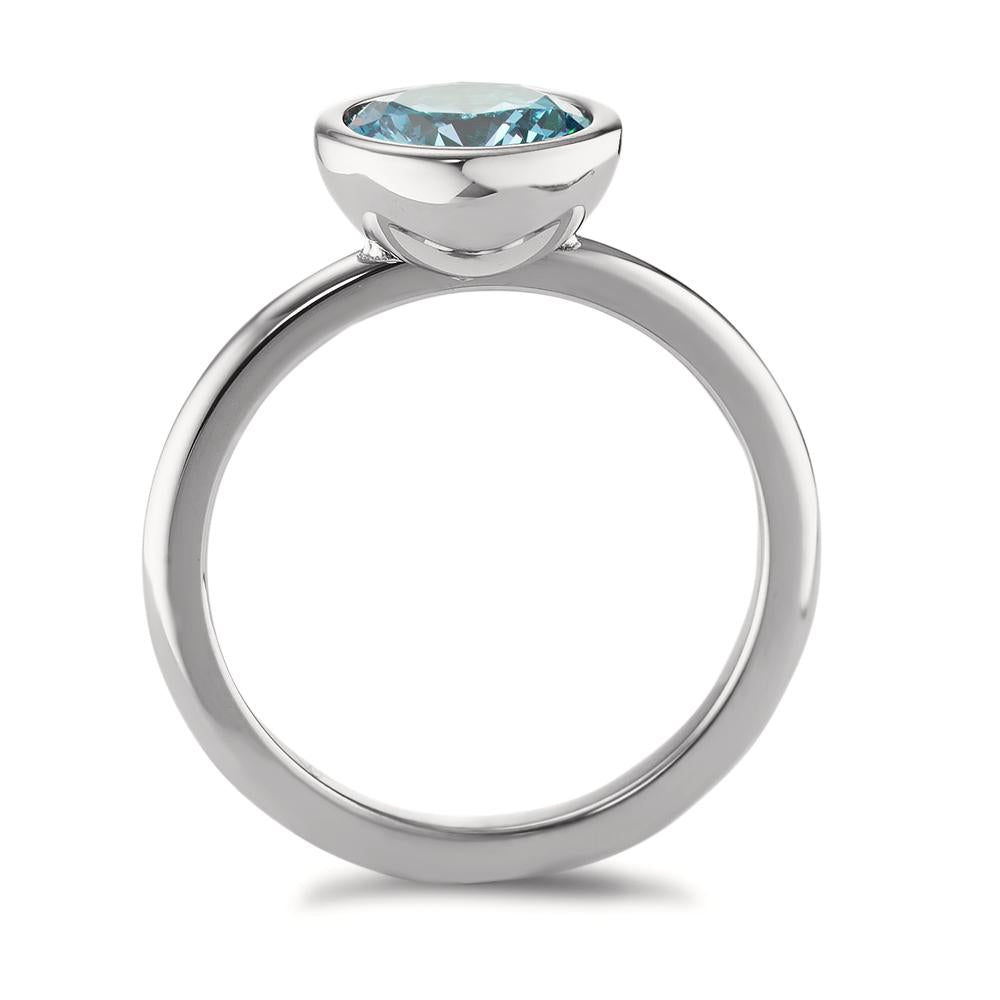 Ringe Rustfrit stål Zirconia aqua Ø9.5 mm