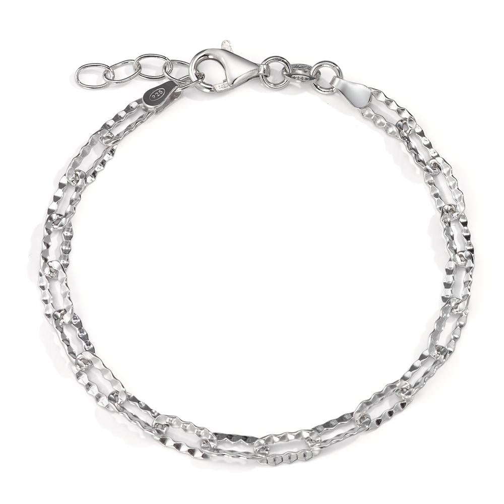 Armbånd Sølv rhodineret 17.5-19.5 cm