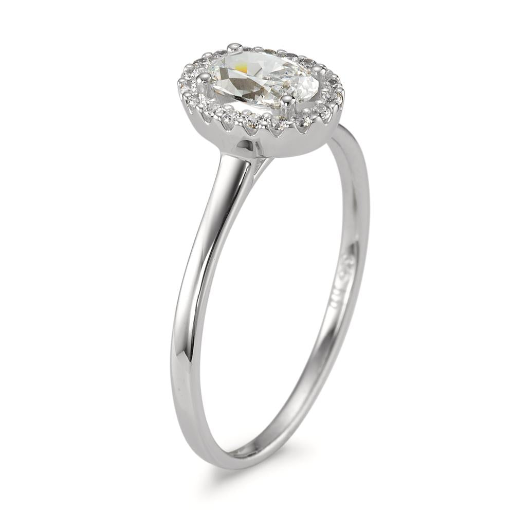 Solitaire ring 375/9K hvidguld Zirconia