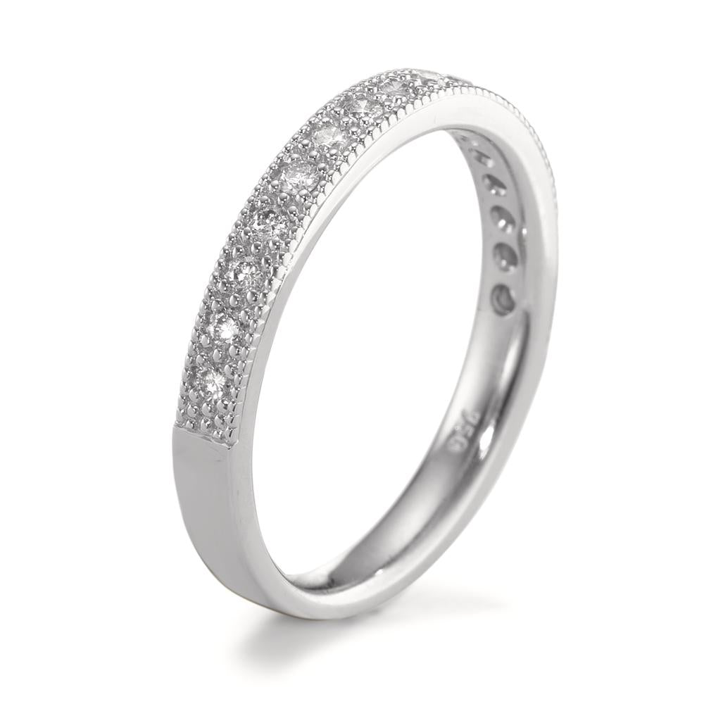 Memory ring 750/18K hvidguld Diamant 0.20 ct, 16 Sten , [Brillant], w-si