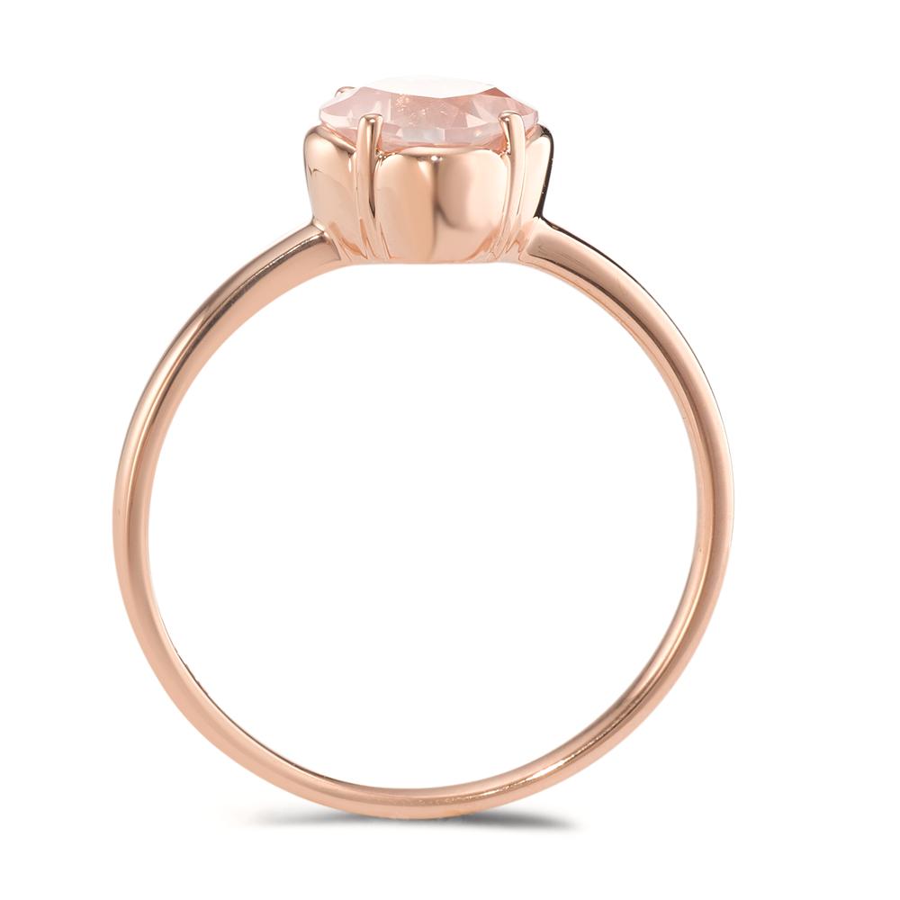 Fingerring 750/18K rødguld Rosenkvarts