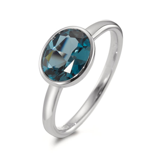 Fingerring 750/18K hvidguld London Blue Topaz