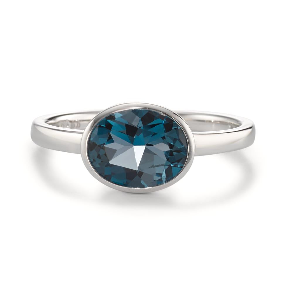 Fingerring 750/18K hvidguld London Blue Topaz