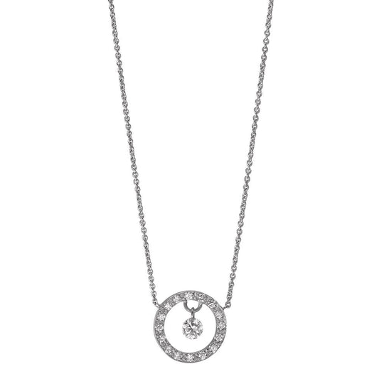 Collier 750/18K hvidguld Diamant 0.14 ct, 17 Sten , w-si 40-42 cm