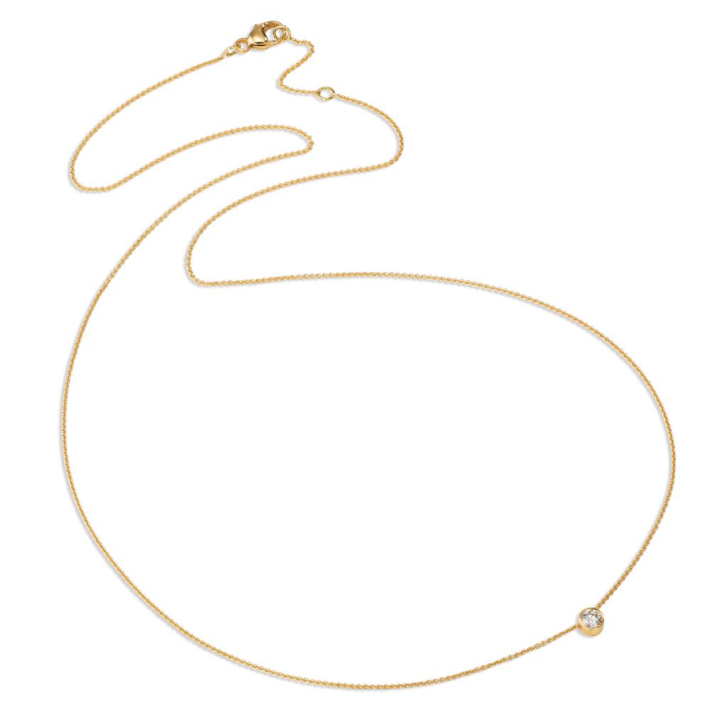 Collier 750/18K guld Diamant 0.10 ct, w-si 40-42 cm