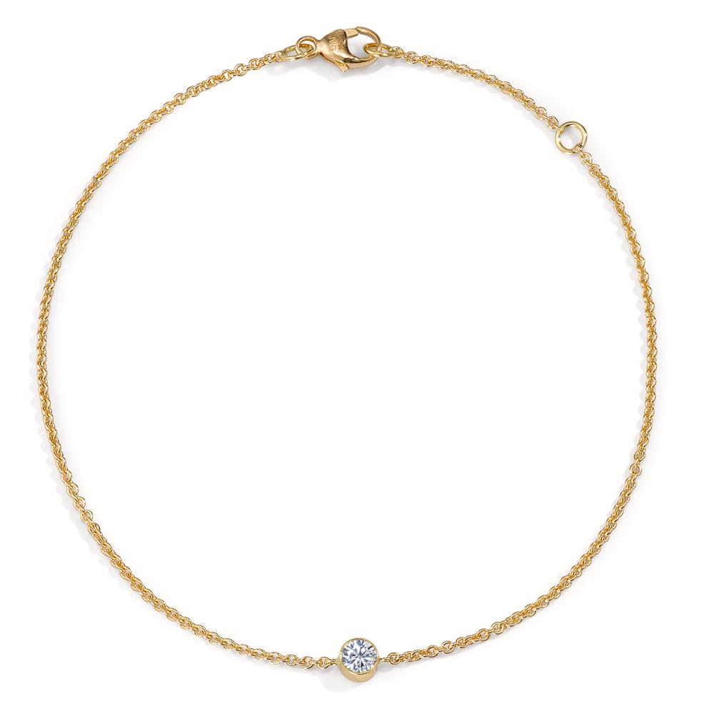 Armbånd 750/18K guld Diamant 0.10 ct, w-si 16-18 cm