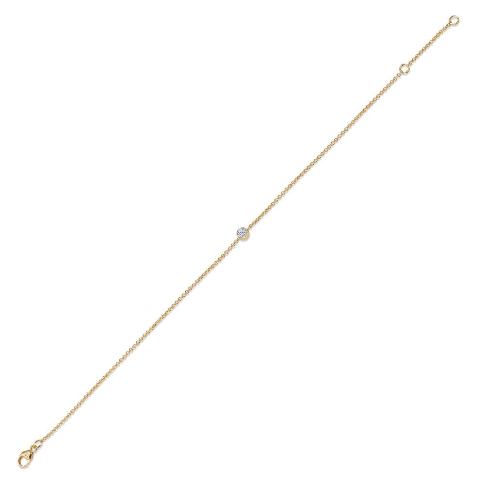 Armbånd 750/18K guld Diamant 0.10 ct, w-si 16-18 cm