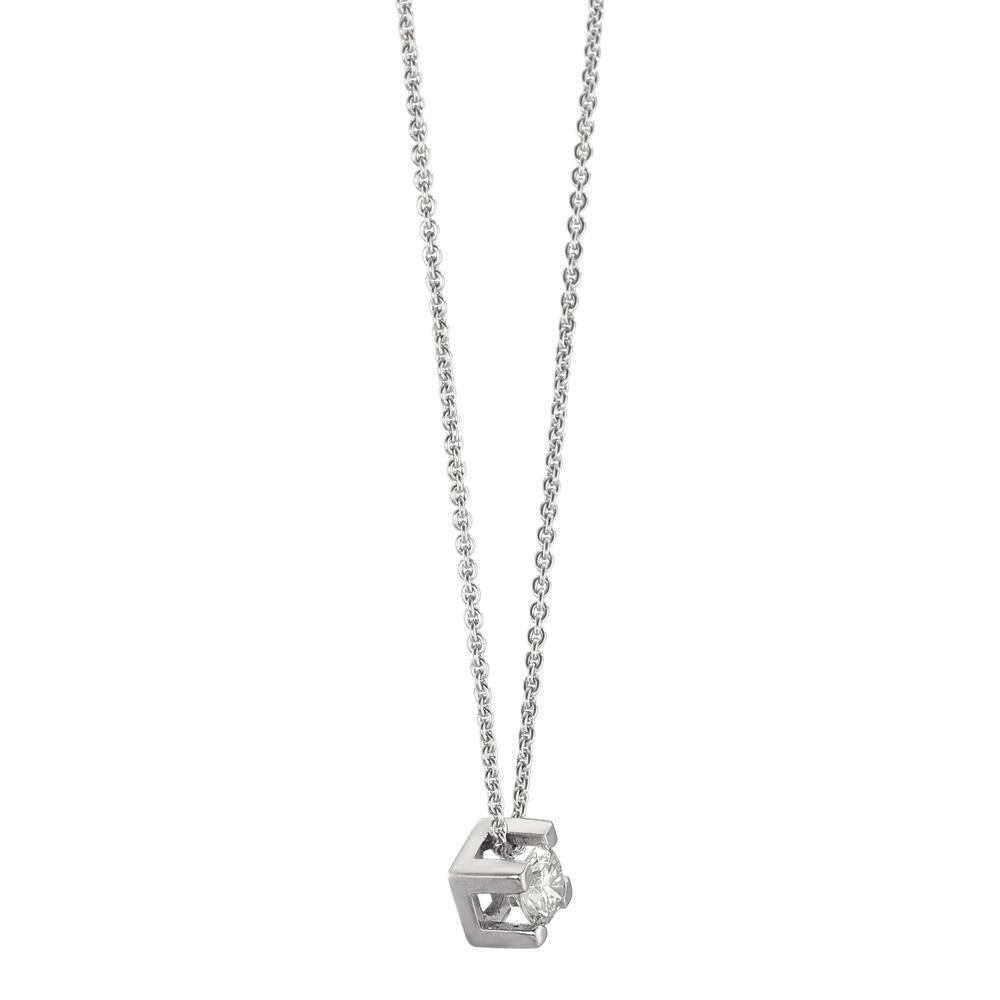 Collier 750/18K hvidguld Diamant 0.10 ct, w-si 40-42 cm
