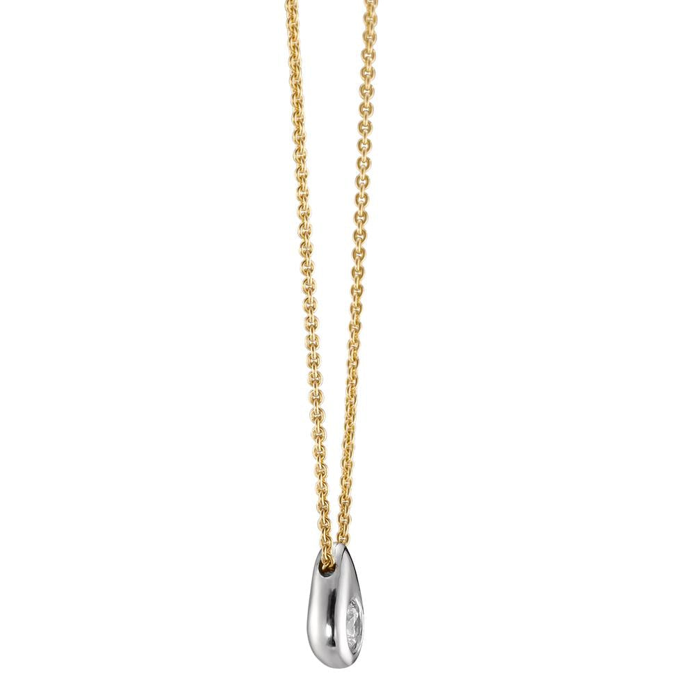 Collier 750/18K guld Diamant 0.06 ct, w-si tofarvet 40-42 cm