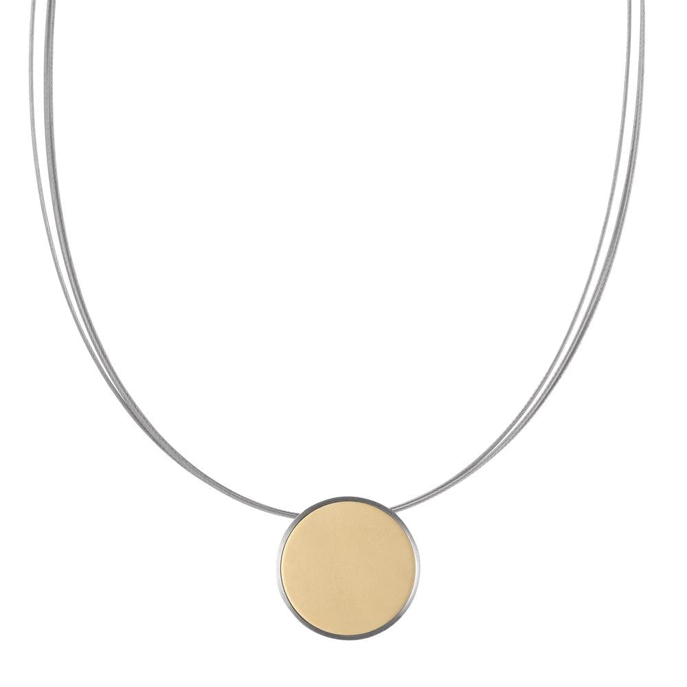 Collier Rustfrit stål gul IP belagt 42 cm Ø15 mm