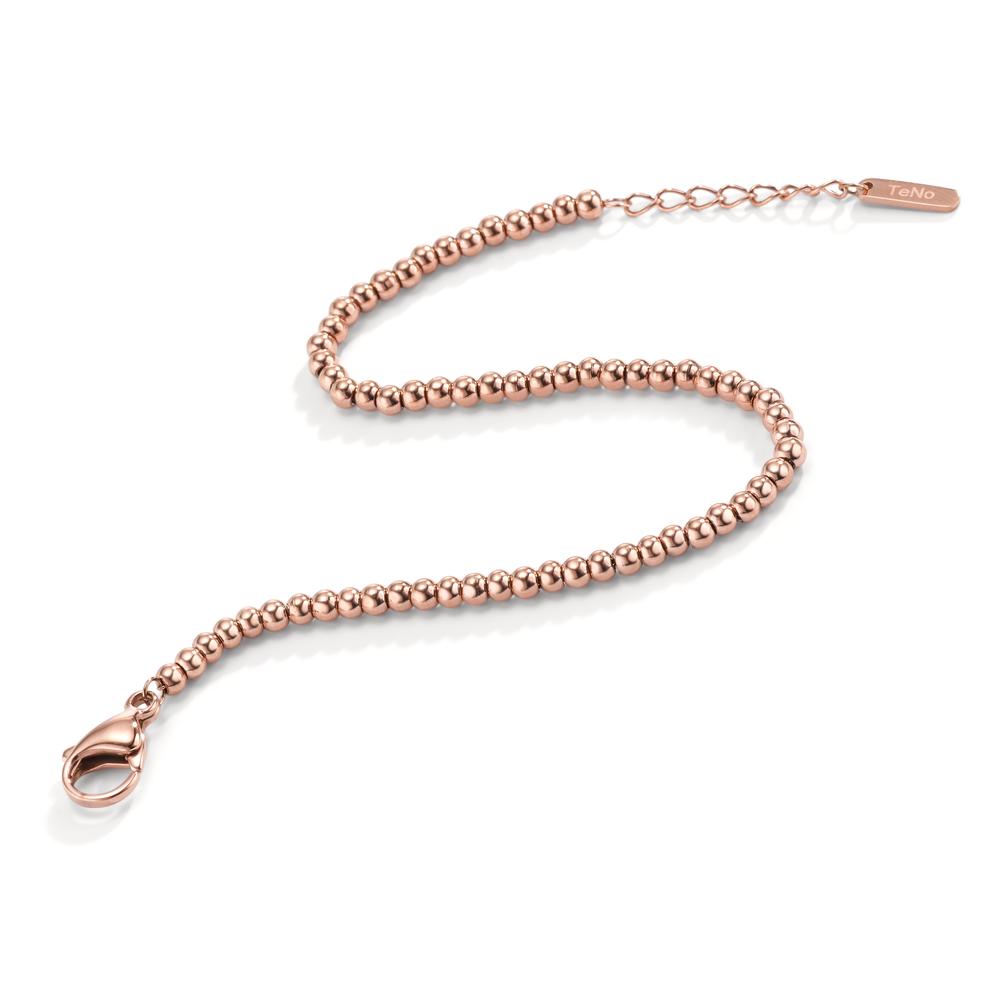 Armbånd Rustfrit stål rose IP belagt 16.5-19 cm Ø3 mm