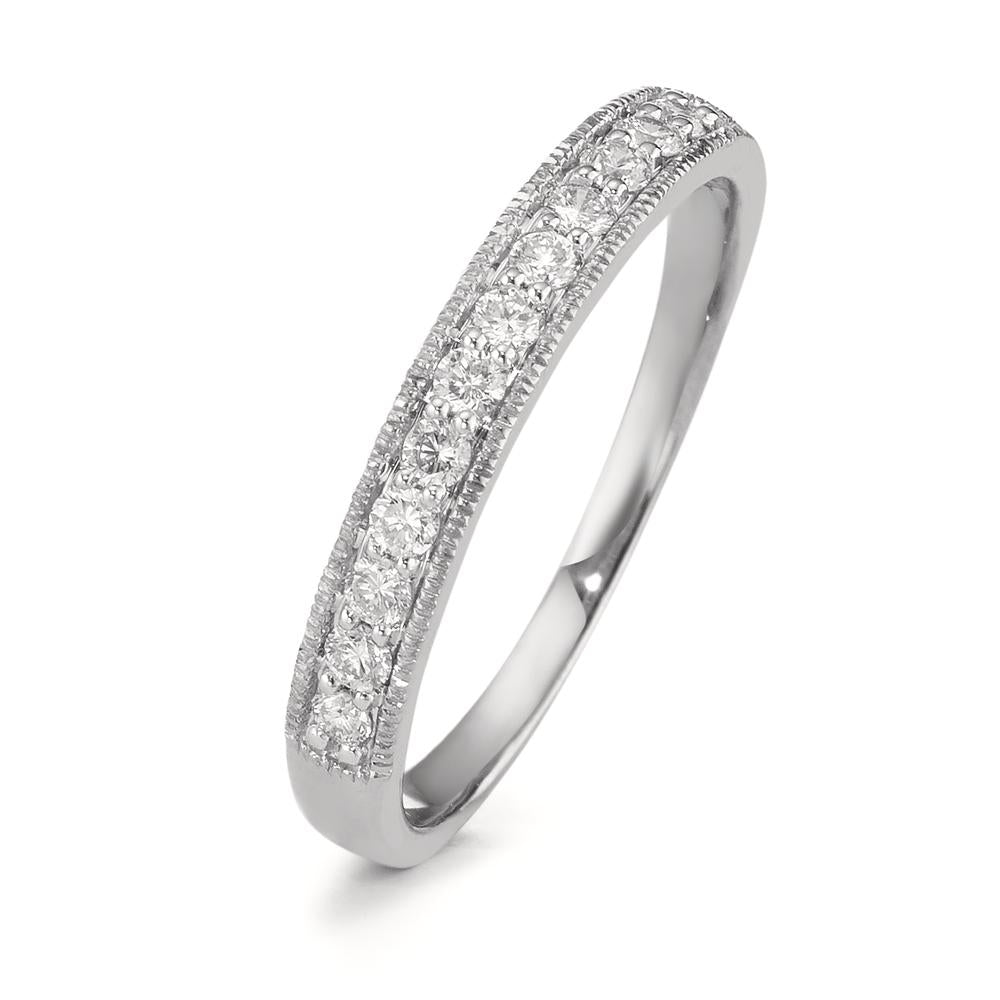 Memory ring 750/18K hvidguld Diamant 0.25 ct, 12 Sten , w-si