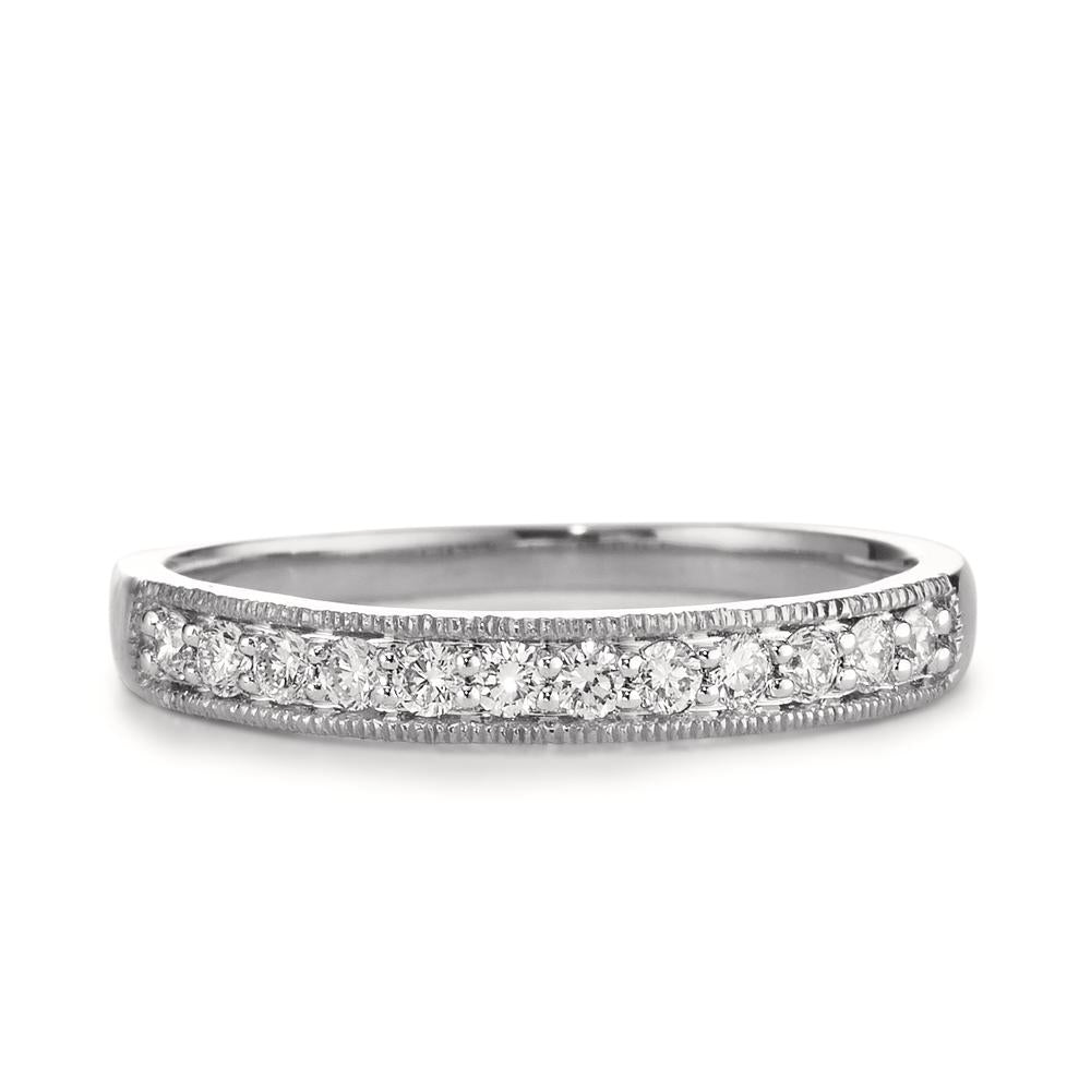 Memory ring 750/18K hvidguld Diamant 0.25 ct, 12 Sten , w-si