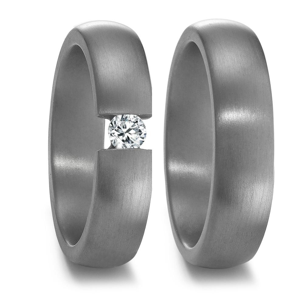 Partnerringe 999 tantal Diamant 0.15 ct, w-si