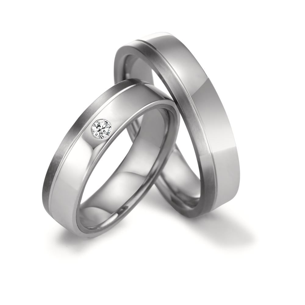 Partnerringe 999 tantal, 950 platin Diamant 0.04 ct, w-si