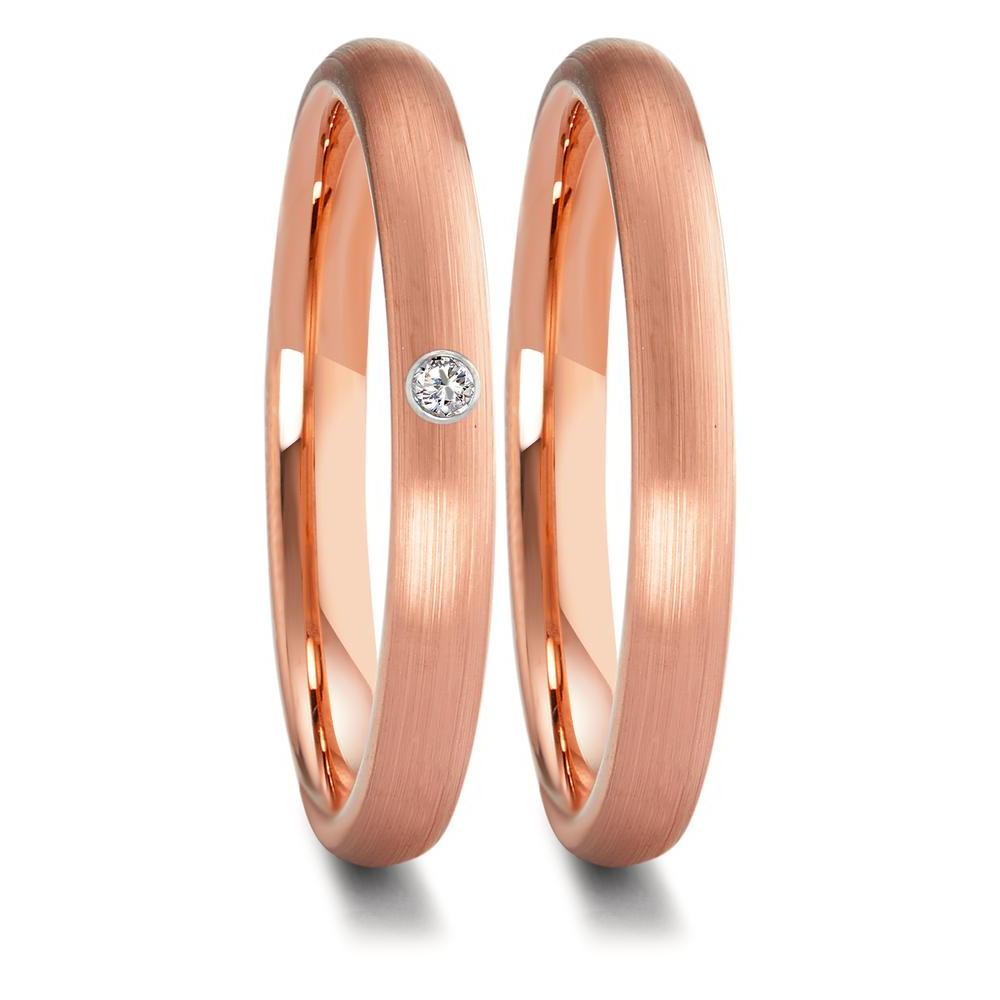 Partnerringe Wolfram Zirconia rose IP belagt