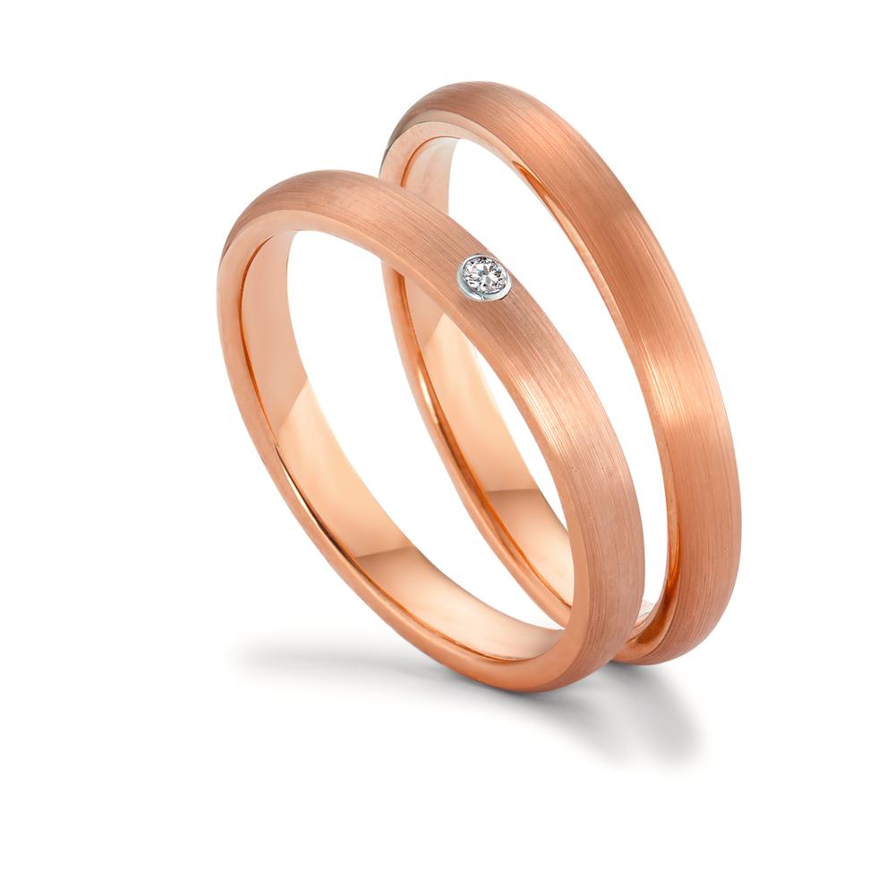 Partnerringe Wolfram Zirconia rose IP belagt