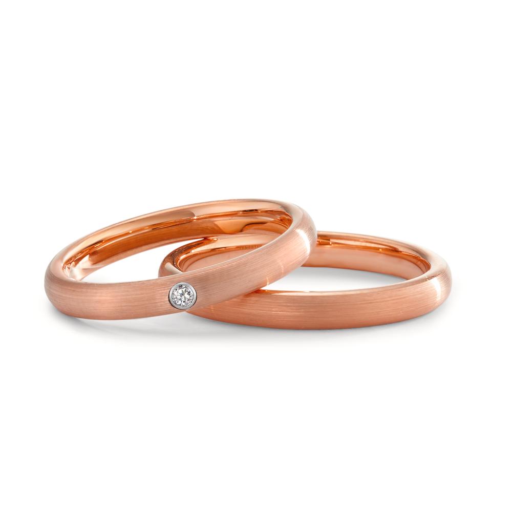 Partnerringe Wolfram Zirconia rose IP belagt