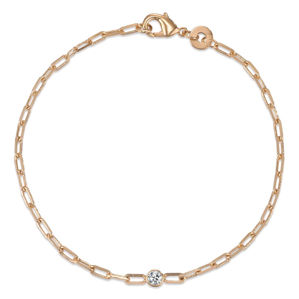 Armbånd Bronze Zirconia gul forgyldt 18 cm