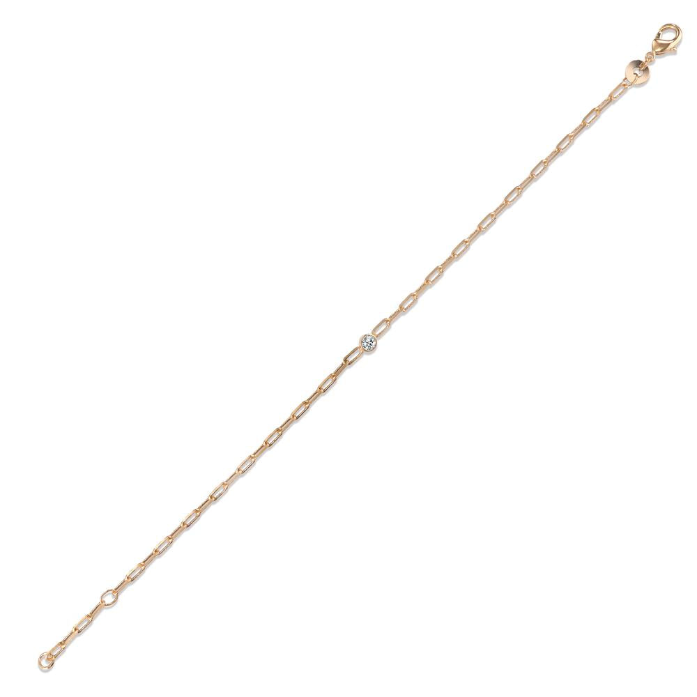 Armbånd Bronze Zirconia gul forgyldt 18 cm