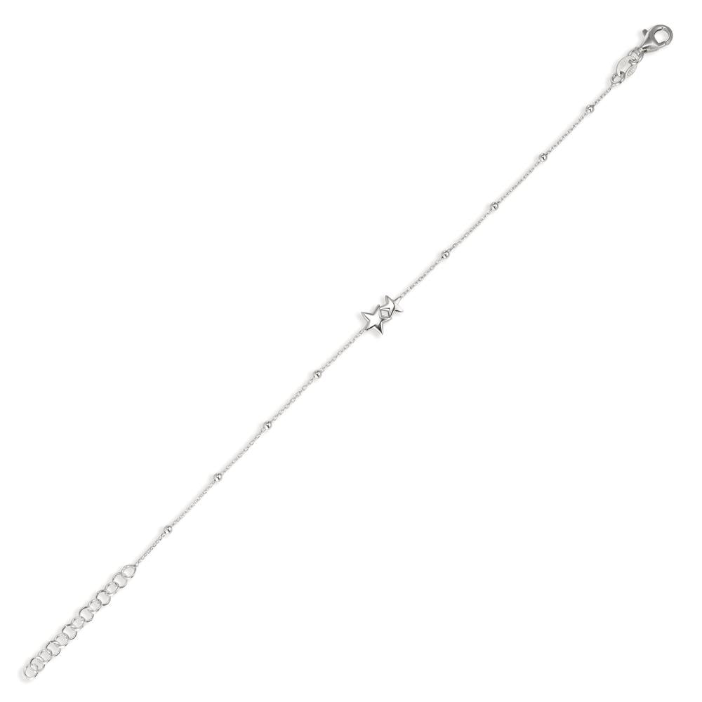 Armbånd Sølv rhodineret stjerne 16-19 cm