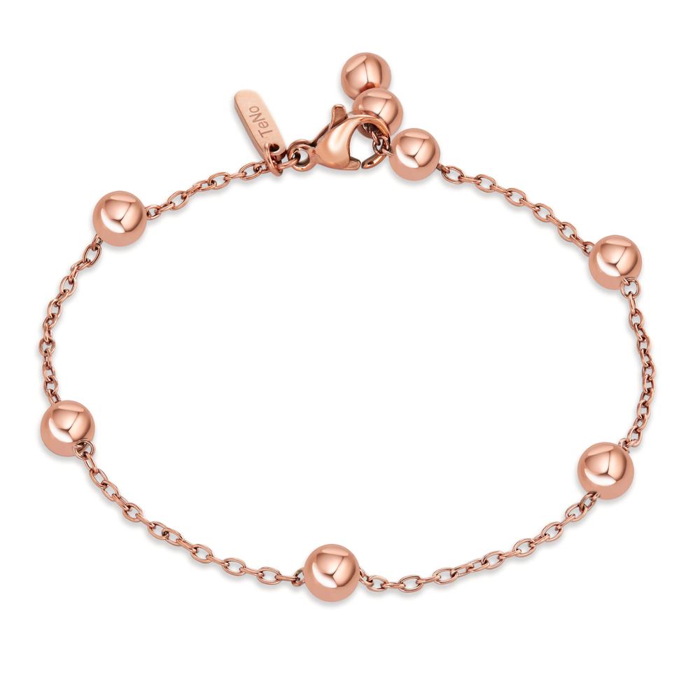 Armbånd Rustfrit stål rose IP belagt 16.5-18 cm