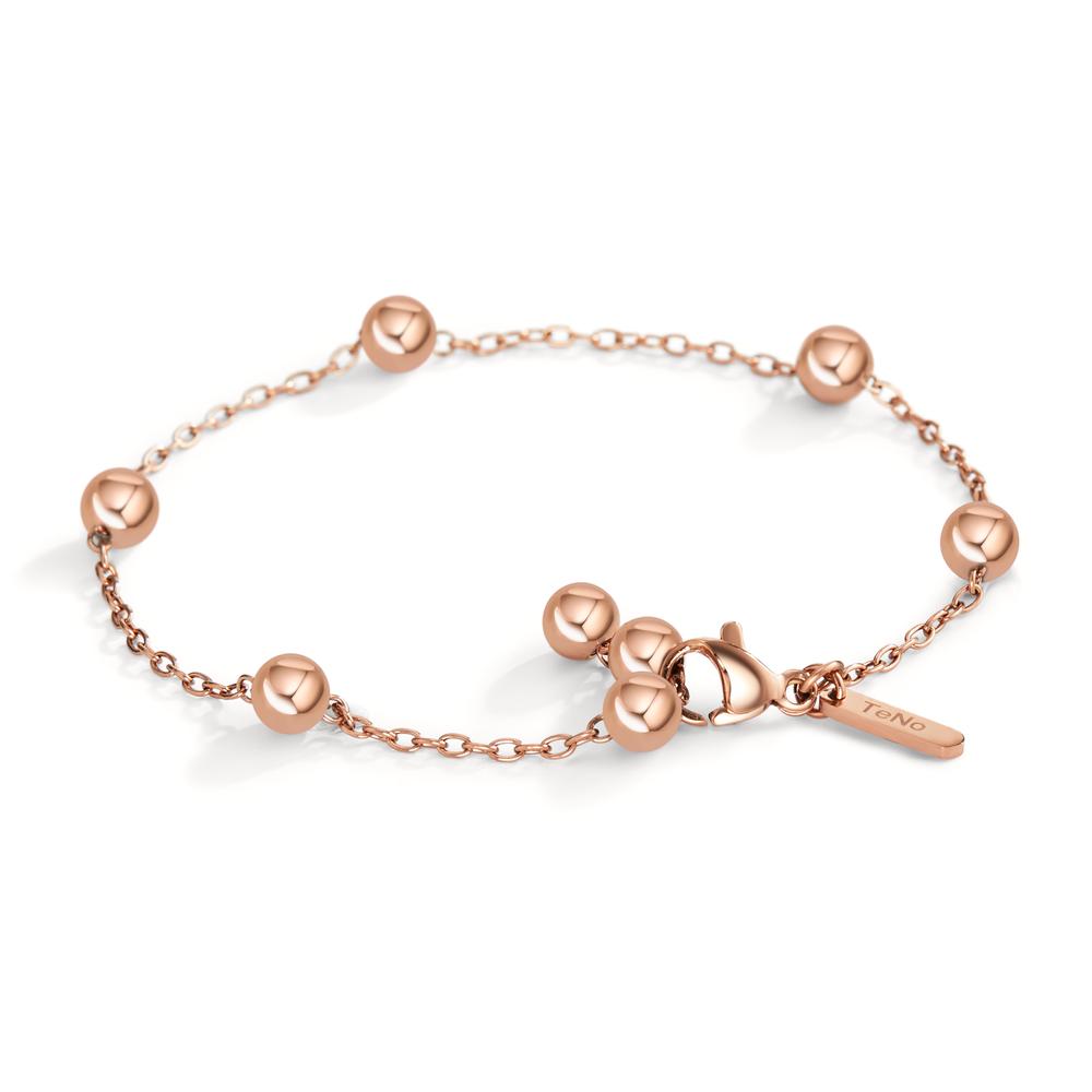 Armbånd Rustfrit stål rose IP belagt 16.5-18 cm