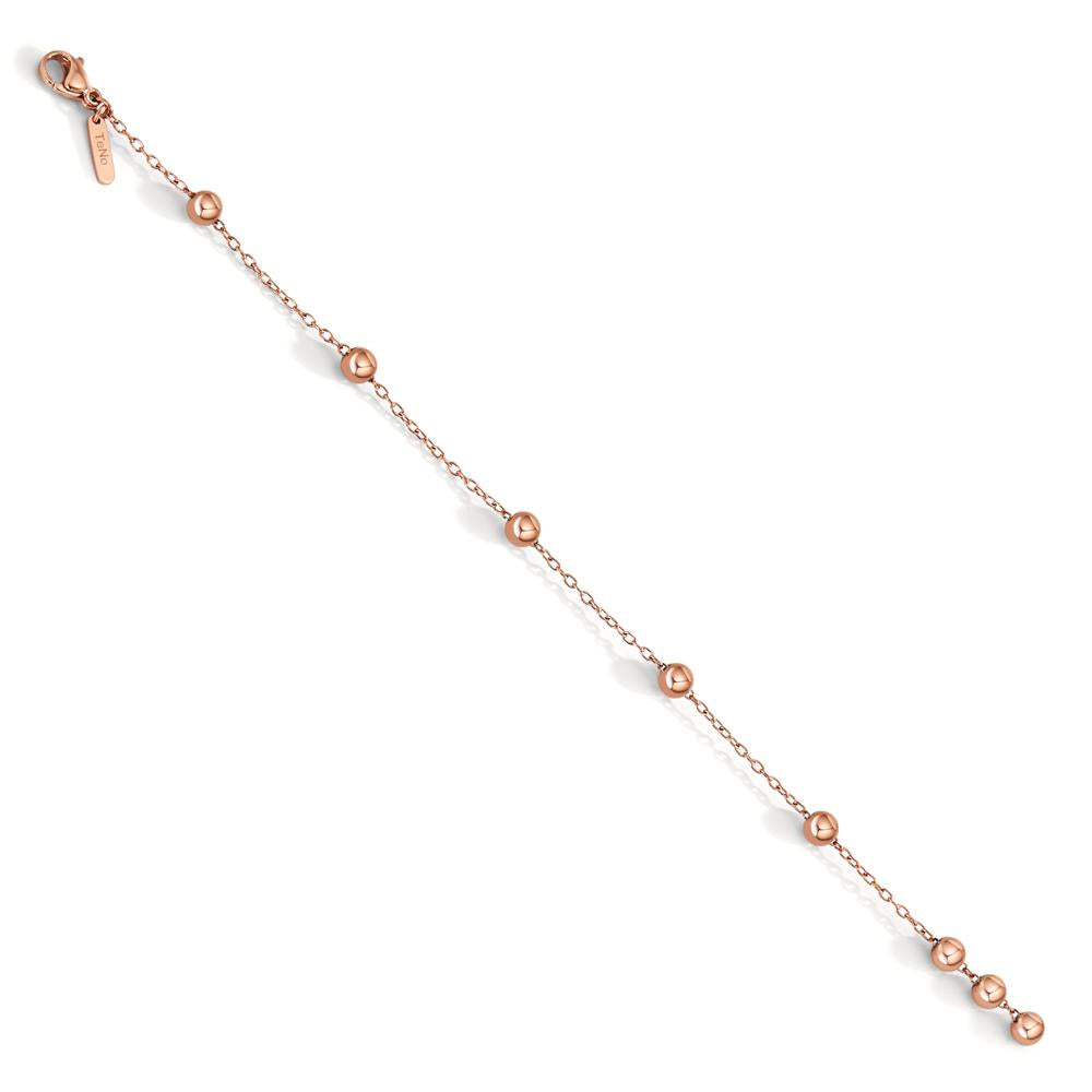 Armbånd Rustfrit stål rose IP belagt 16.5-18 cm