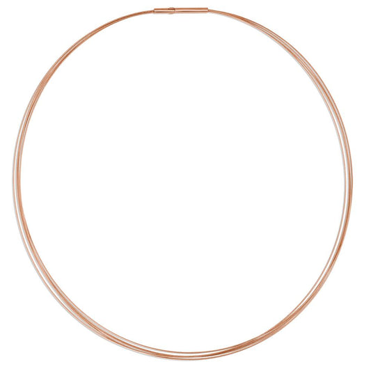 Collier Rustfrit stål rose IP belagt 42 cm