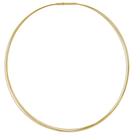 Collier Rustfrit stål gul IP belagt 42 cm