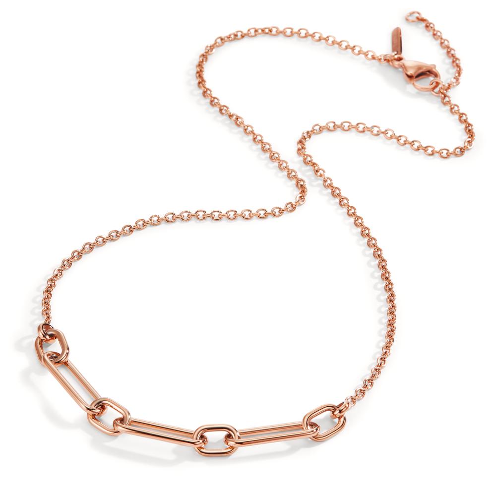 Collier Rustfrit stål rose IP belagt 42-45 cm